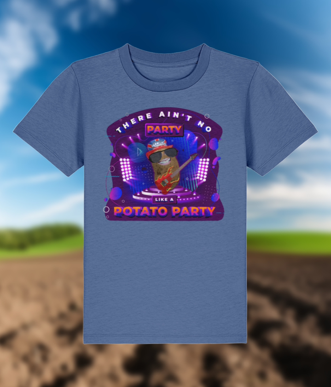 Ain't No Party - Kids - T-Shirt - Bright Blue