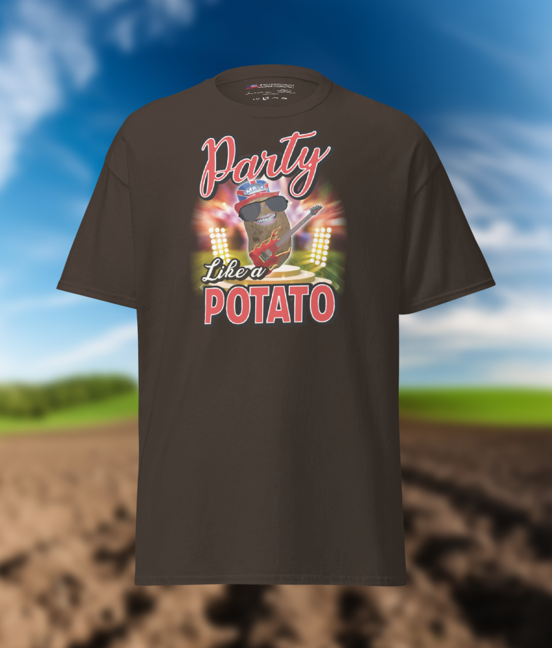 Party Like a Potato - T-Shirt - Unisex - Dark Chocolate