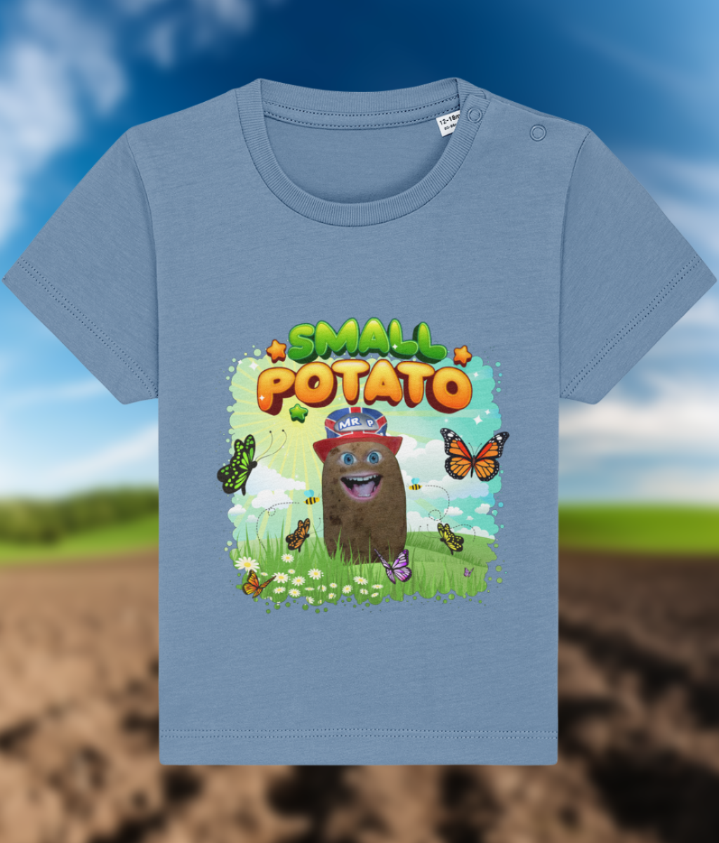 Small Potato - Baby - T-Shirt - Mid Heather Blue