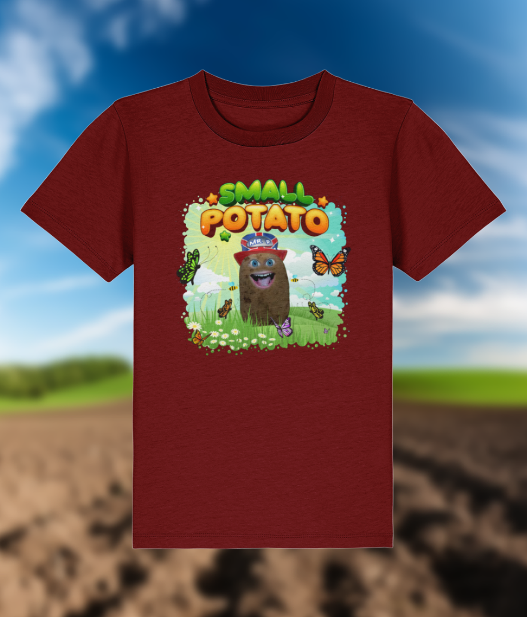Small Potato - Kids - T-Shirt - Burgundy