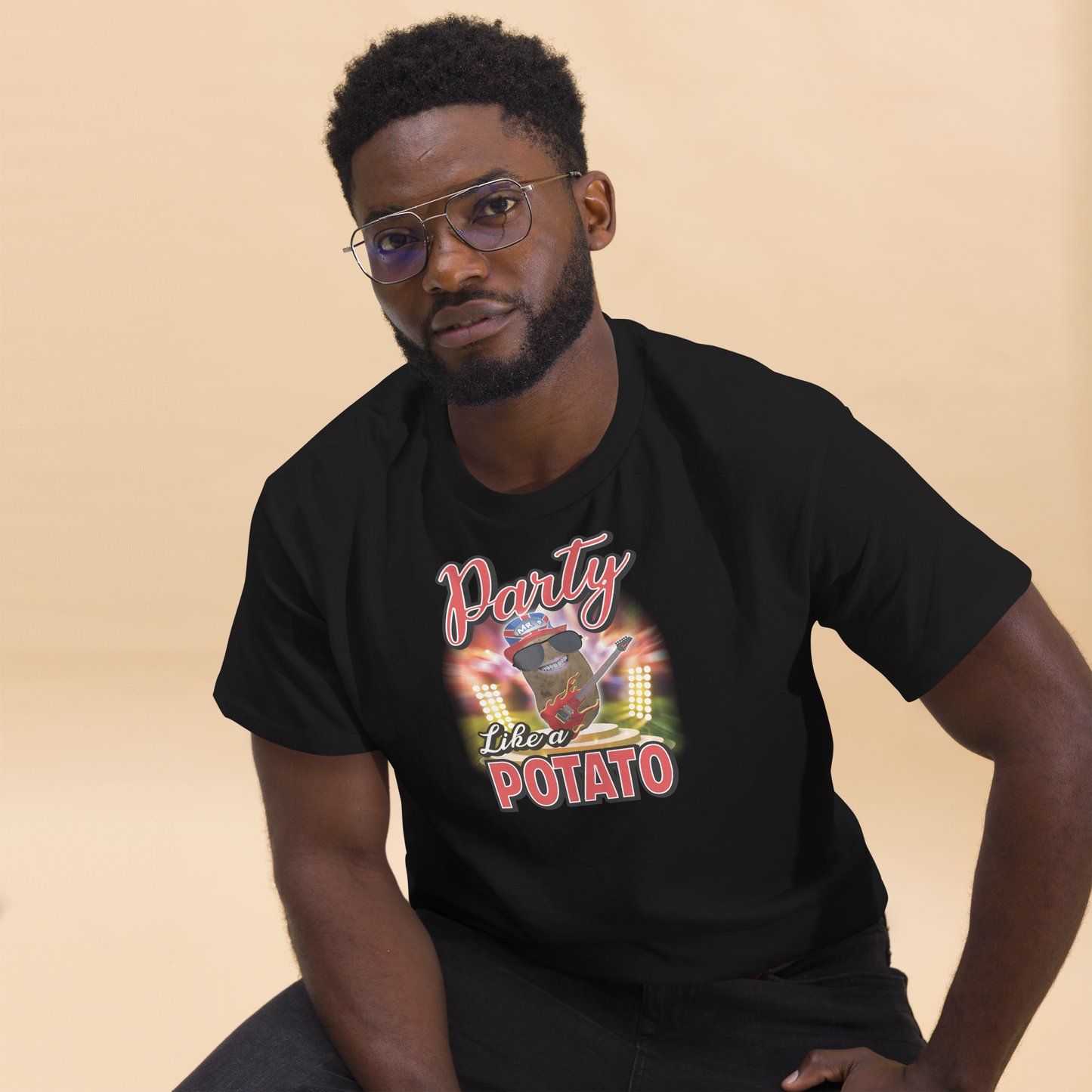 Party Like a Potato - T-Shirt - Unisex - Black
