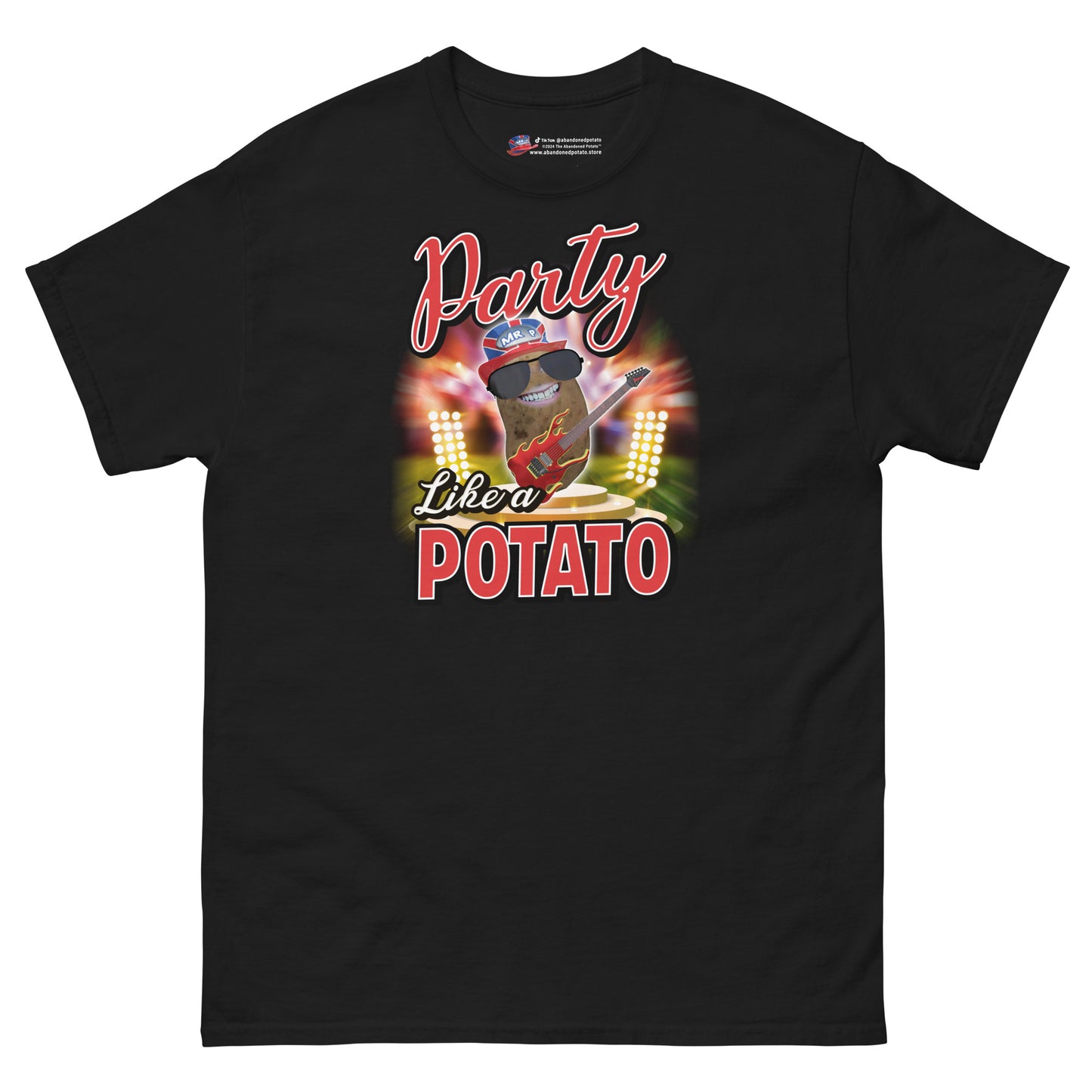 Party Like a Potato - T-Shirt - Unisex - Black