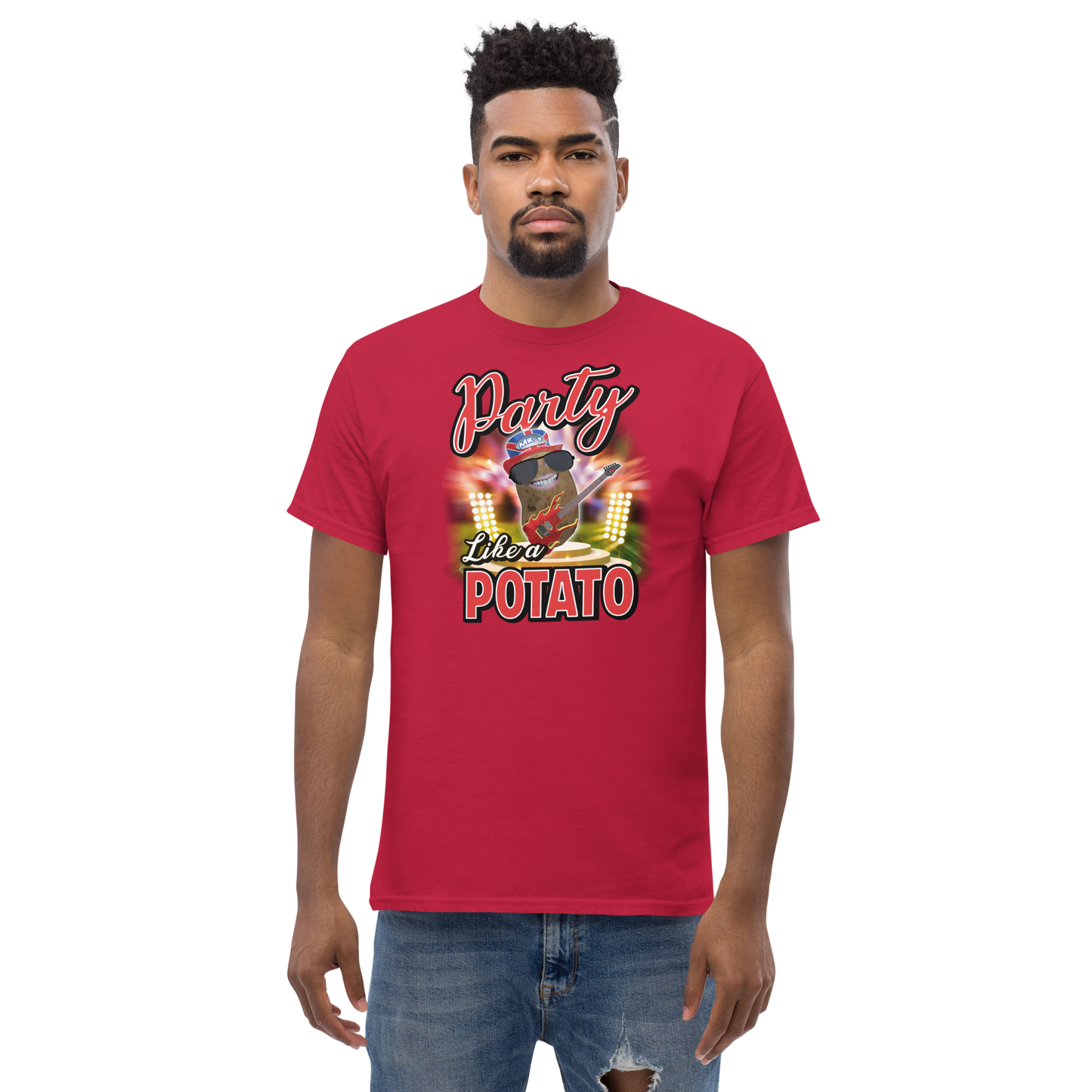 Party Like a Potato - T-Shirt - Unisex - Cardinal