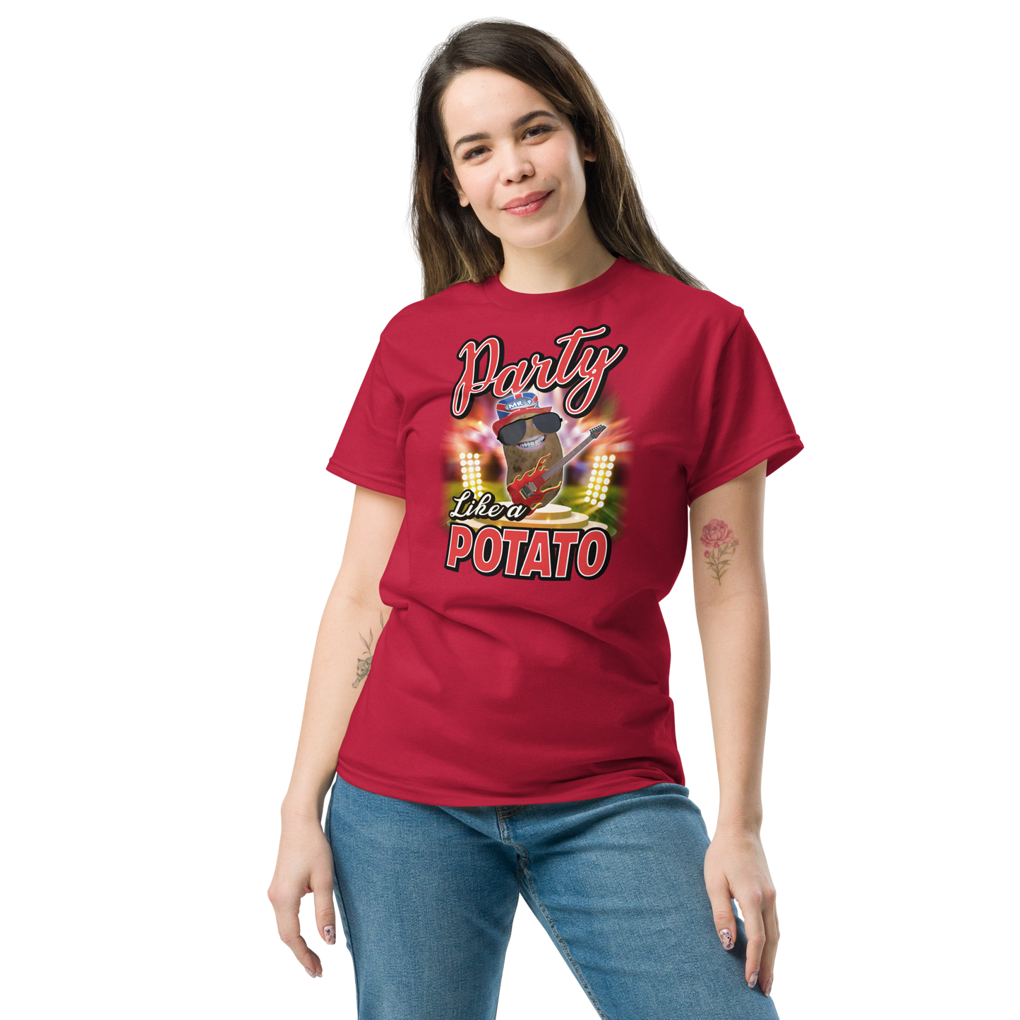 Party Like a Potato - T-Shirt - Unisex - Cardinal