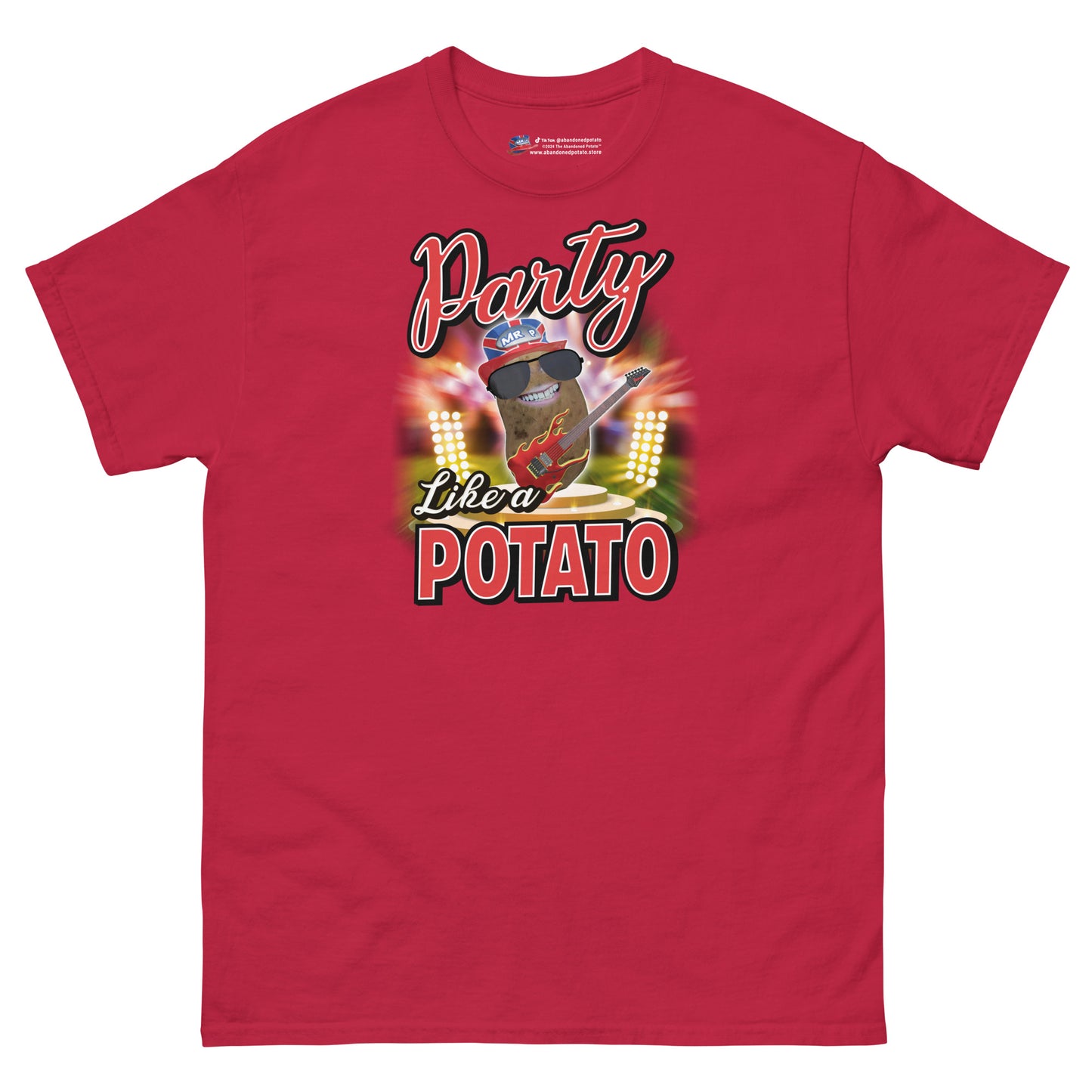 Party Like a Potato - T-Shirt - Unisex - Cardinal