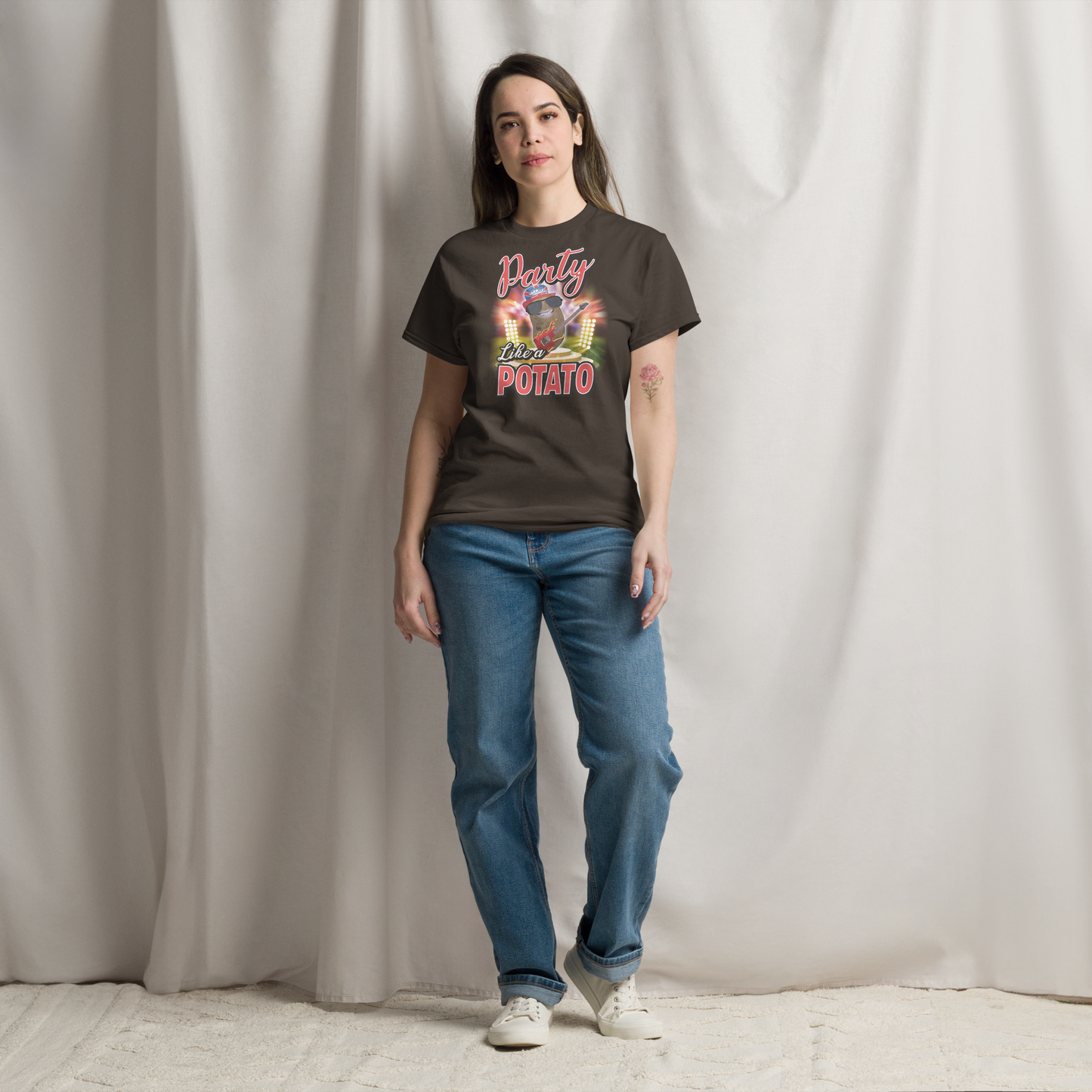 Party Like a Potato - T-Shirt - Unisex - Dark Chocolate