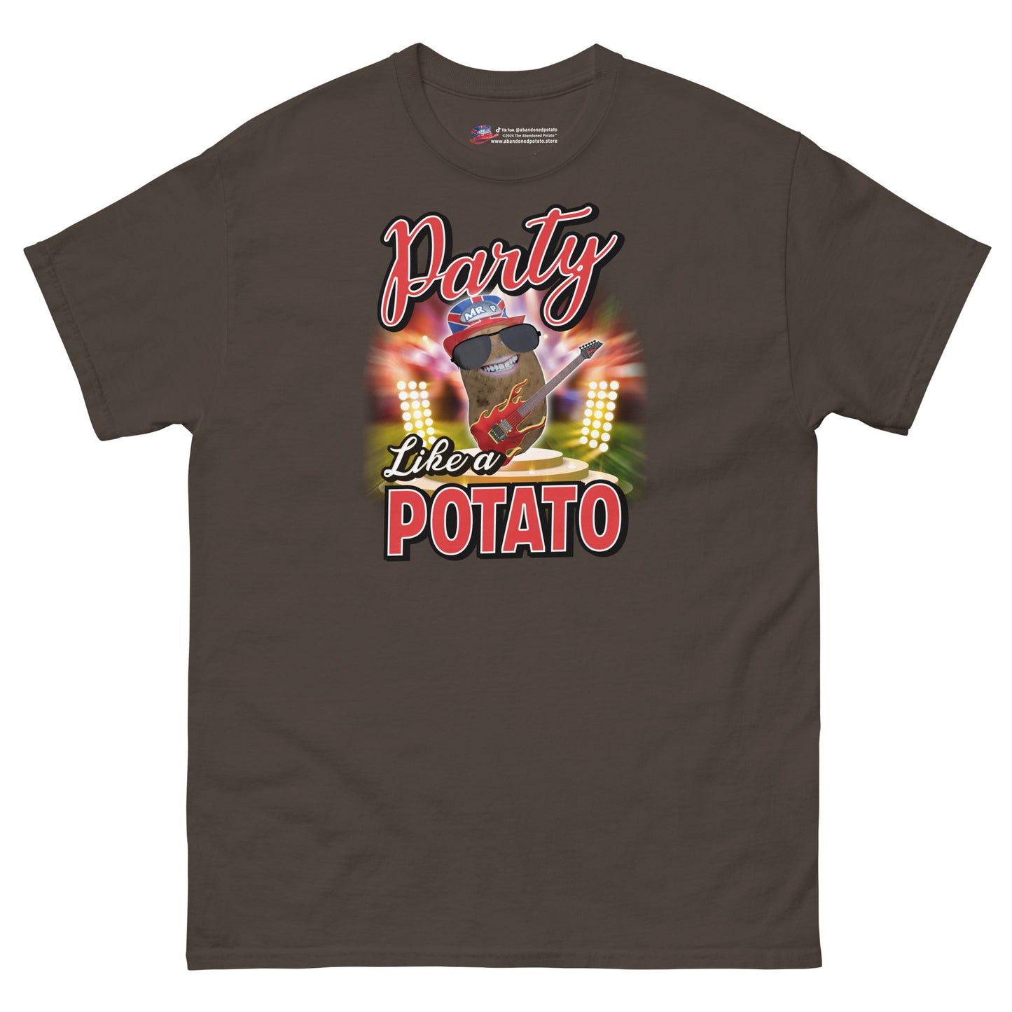 Party Like a Potato - T-Shirt - Unisex - Dark Chocolate