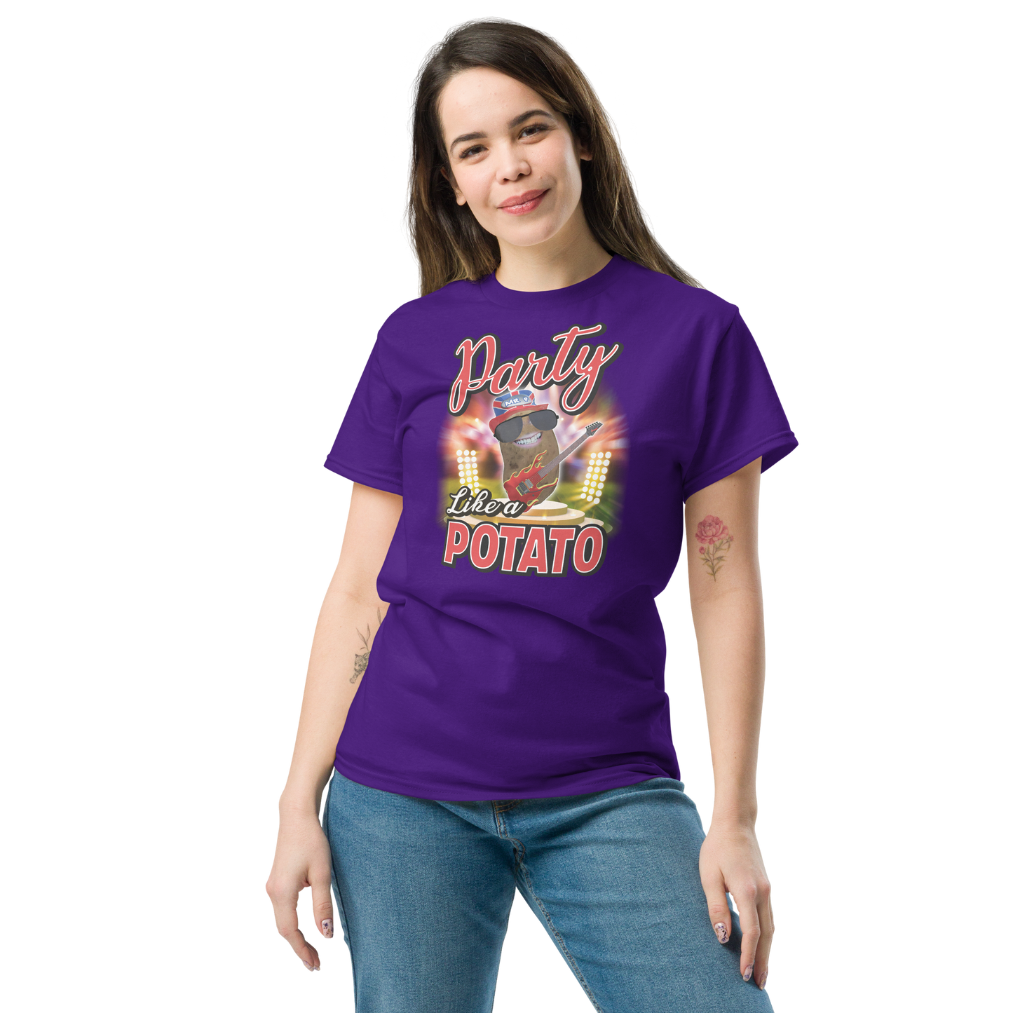 Party Like a Potato - T-Shirt - Unisex - Purple