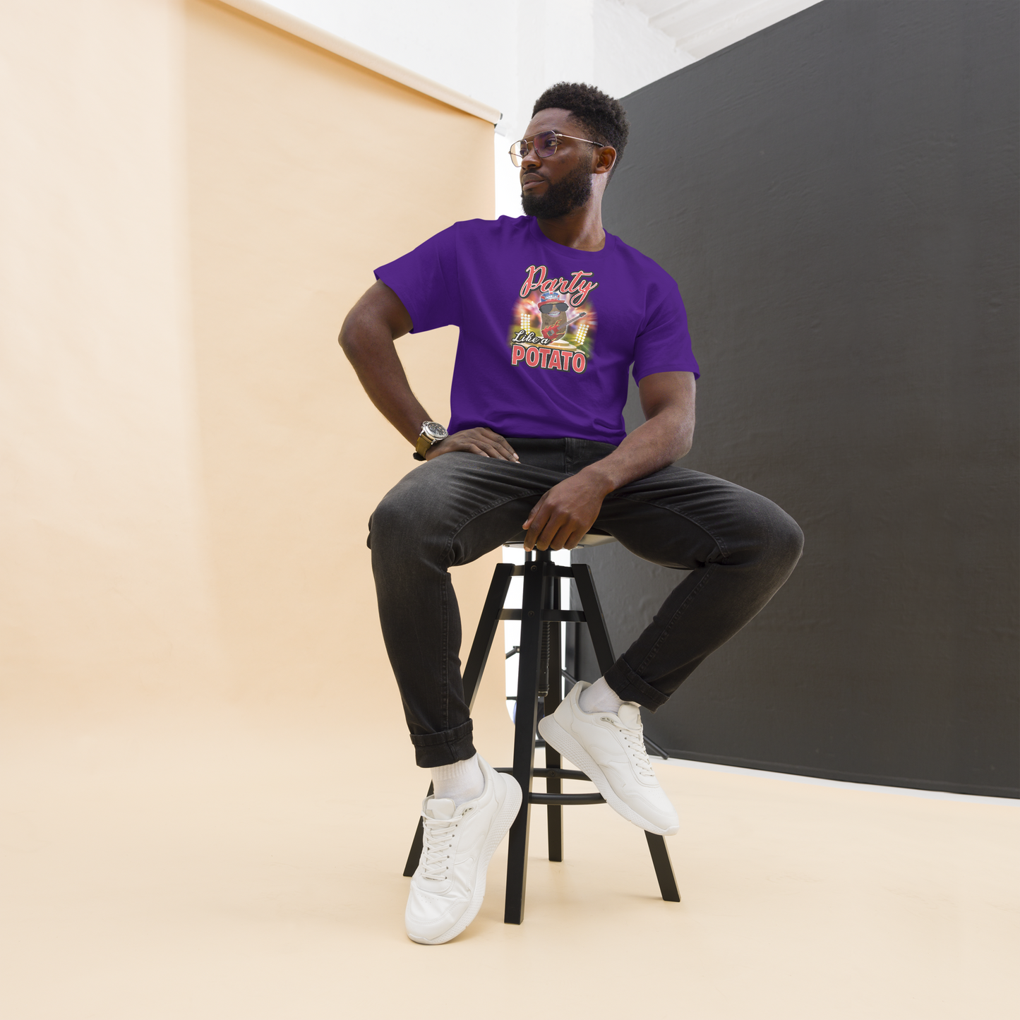 Party Like a Potato - T-Shirt - Unisex - Purple
