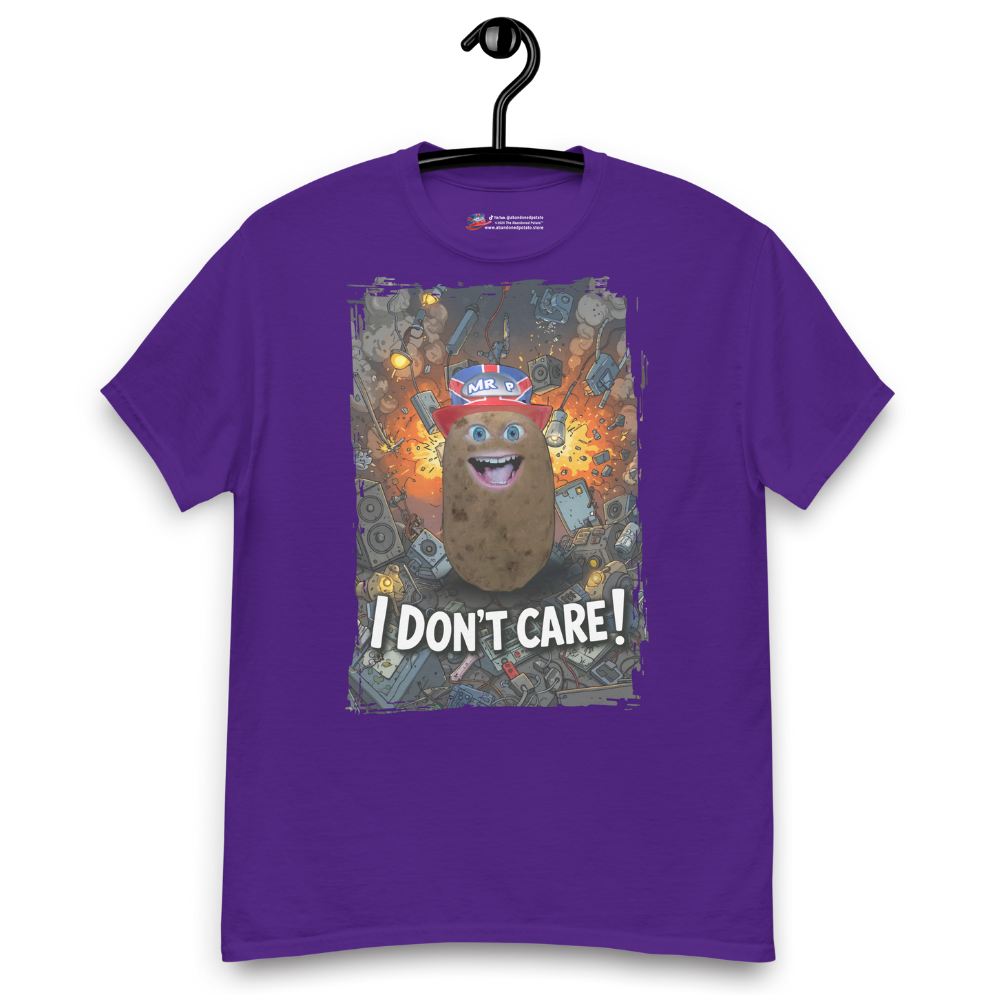 "I DON'T CARE!" - T-Shirt - Unisex - Purple
