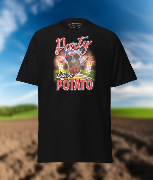 Party Like a Potato - T-Shirt - Unisex - Black