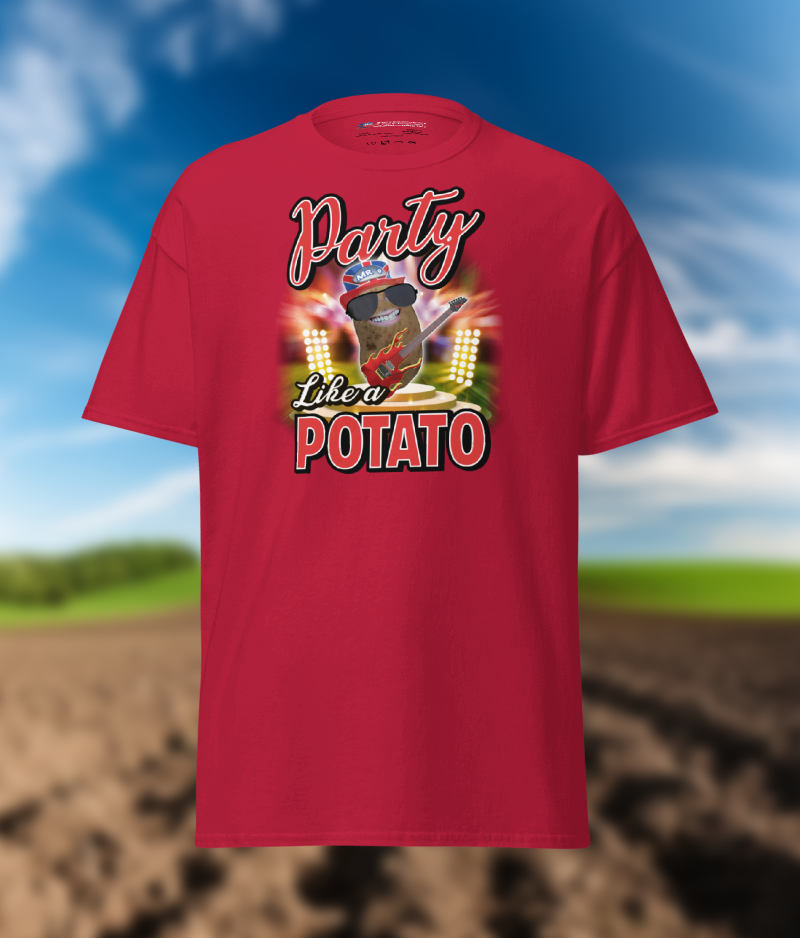 Party Like a Potato - T-Shirt - Unisex - Cardinal