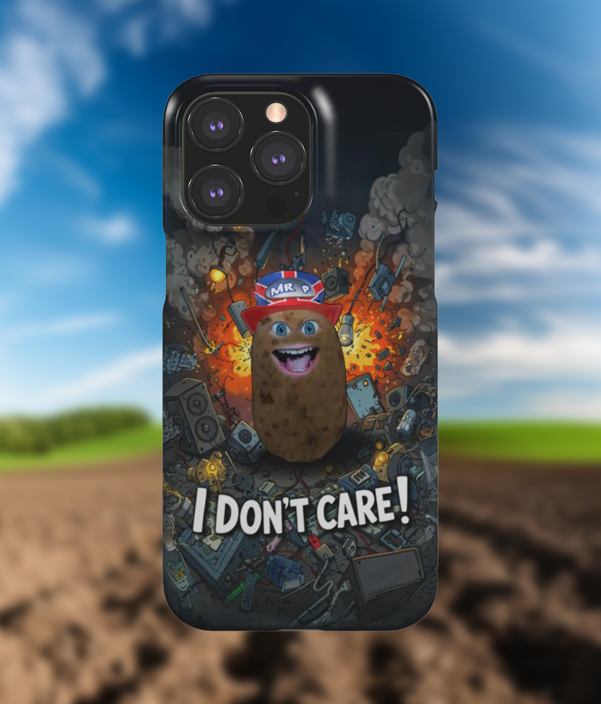 Mr. P Snap-On Phone Case - I DON'T CARE!" The Abandoned Potato Mr. P Snap-On Phone Case - I DON'T CARE!" The Abandoned Potato